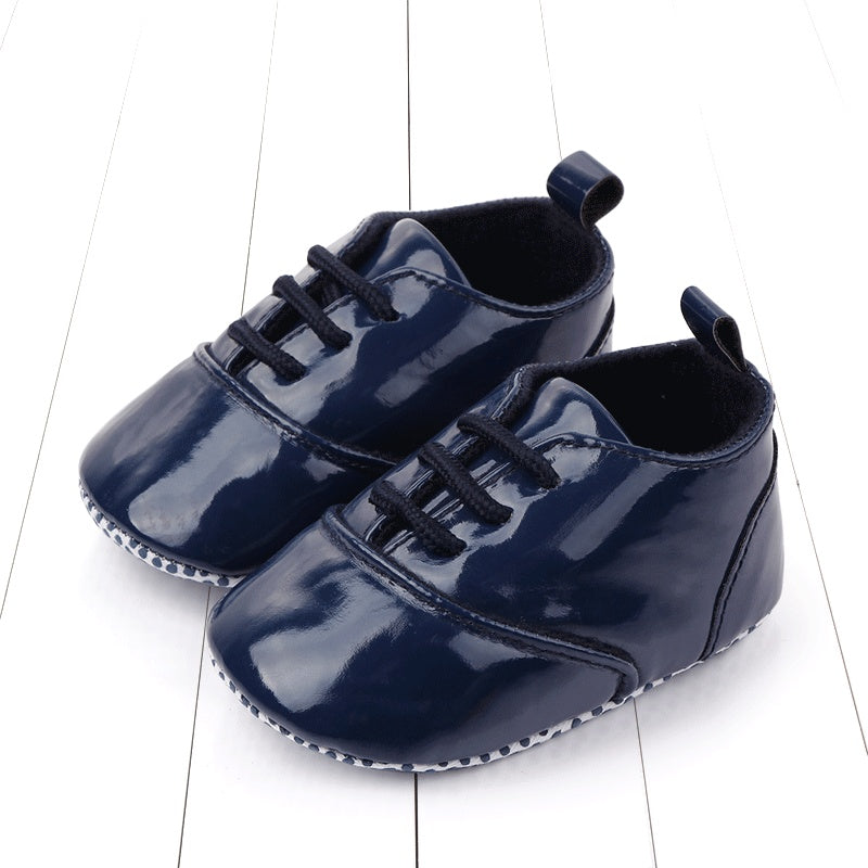 Non-slip rubber sole PU leather shoe laces