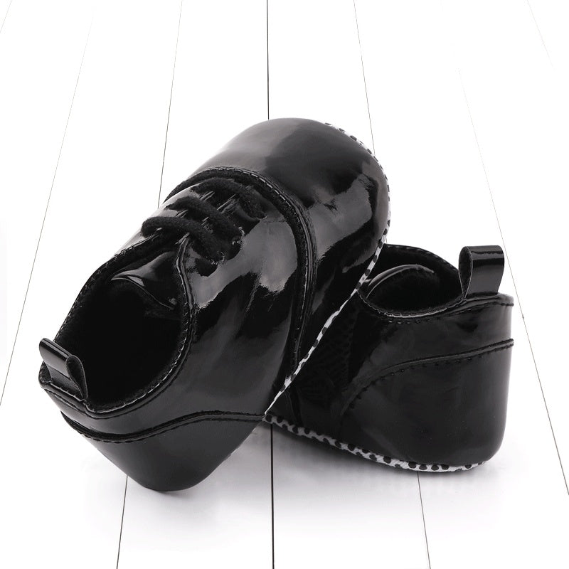 Non-slip rubber sole PU leather shoe laces