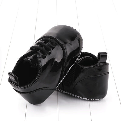 Non-slip rubber sole PU leather shoe laces