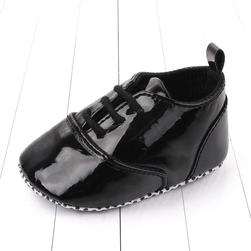 Non-slip rubber sole PU leather shoe laces